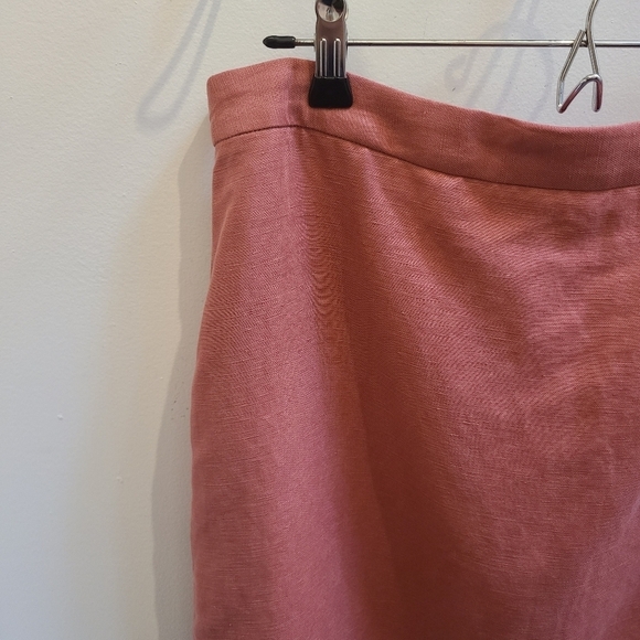 Aritzia - Wilfred Patio Linen High Waisted Mini Skirt - in Coral - Size 12 - Picture 5 of 9
